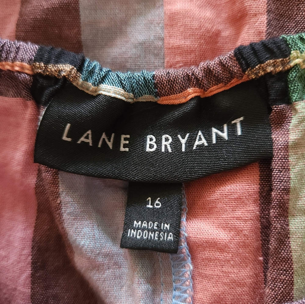 Lane Bryant Ruffle-hem Plaid Cami - Picture 4 of 7